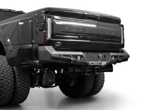 Ford Super Duty F-250 Bumper - Rear - Addictive Desert Designs - Stealth Fighter - Hammer Black with Satin Black Panels - `23-`26